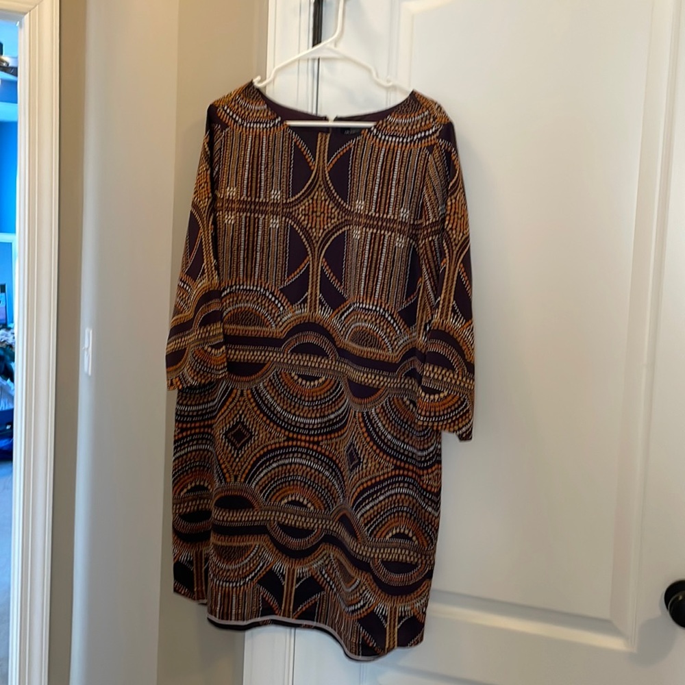 Brown/multi color dress